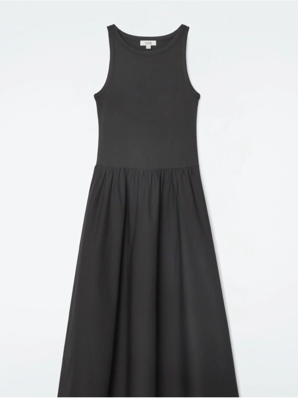 COS Black Sleeveless Maxi Dress with Brand Tag